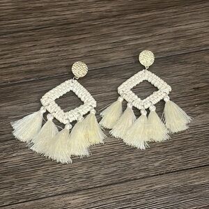 Boho Tassel Clip On Earrings Summer Vacation Tropical Bohemian MuMu Anthro